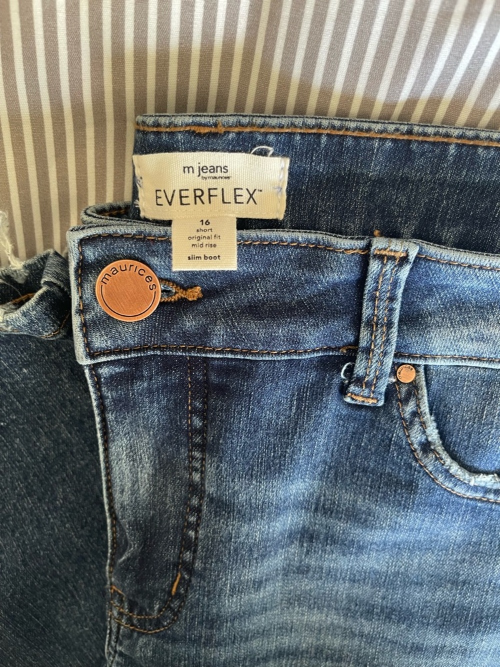 Maurices Everflex Medium Blue Slim Boot Jeans